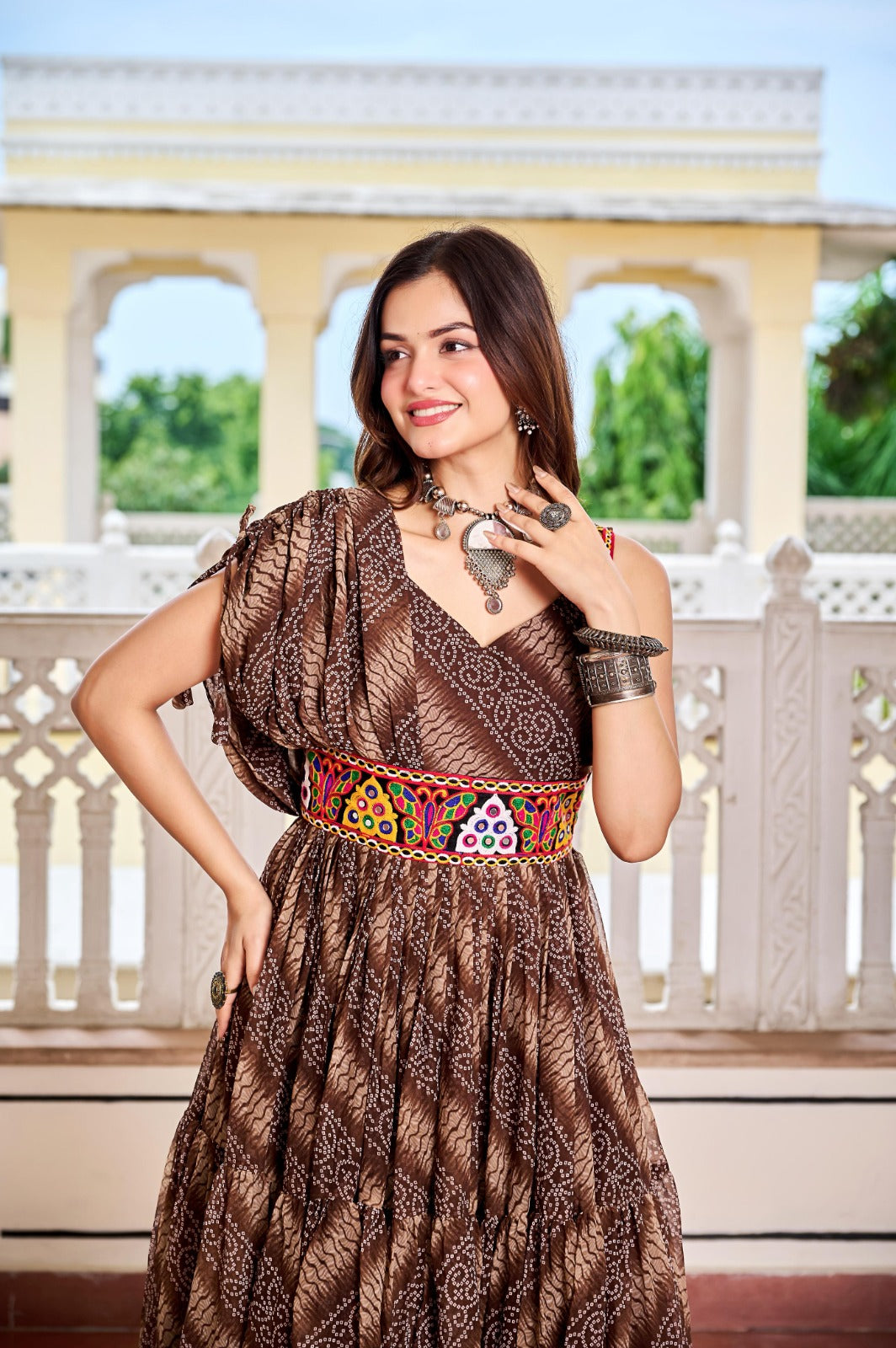 Navratri Special Gamathi Work Gown