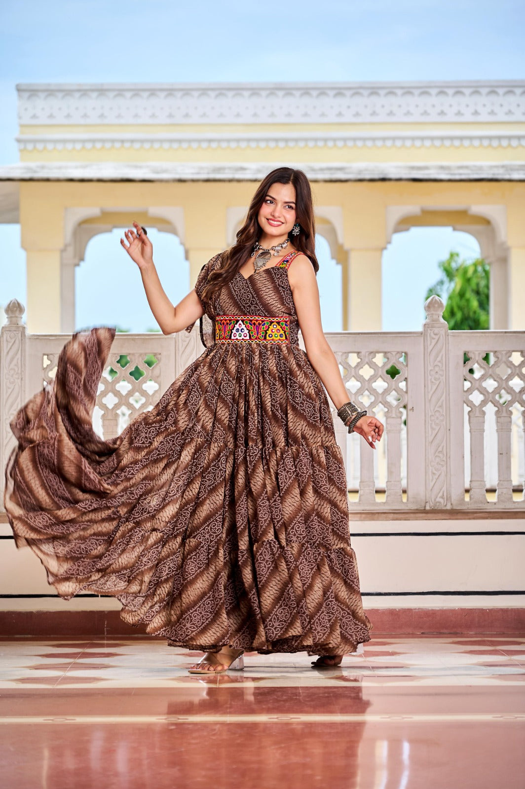 Navratri Special Gamathi Work Gown
