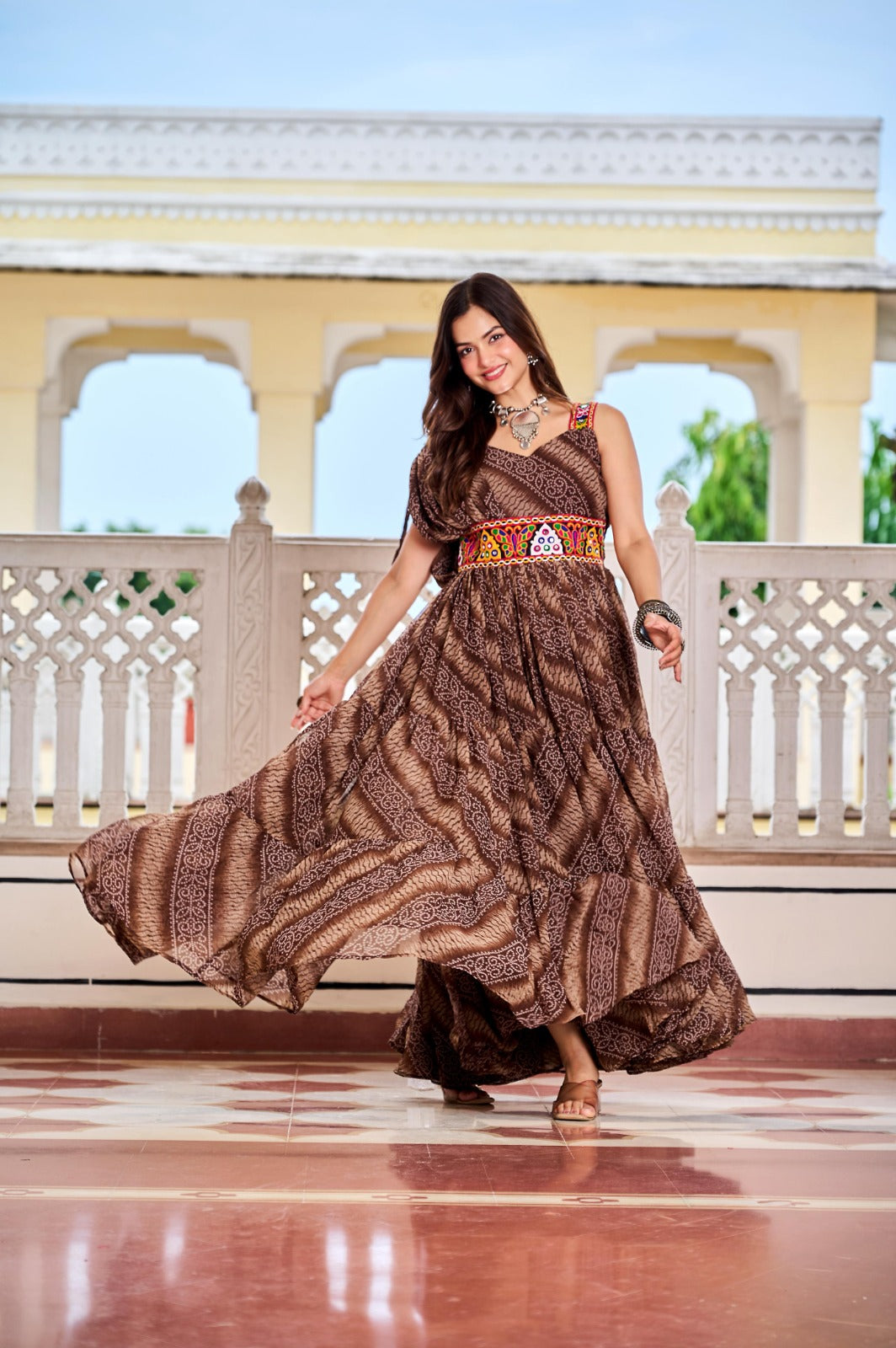 Navratri Special Gamathi Work Gown