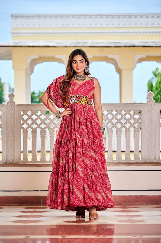 Navratri Special Gamathi Work Gown