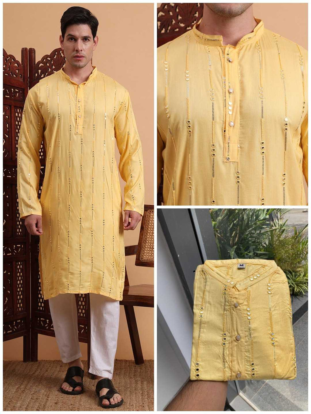 Men's Embroidered Festive Kurta – Premium Ethnic Wear