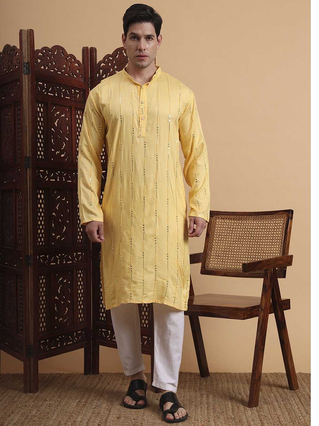 Men's Embroidered Festive Kurta – Premium Ethnic Wear