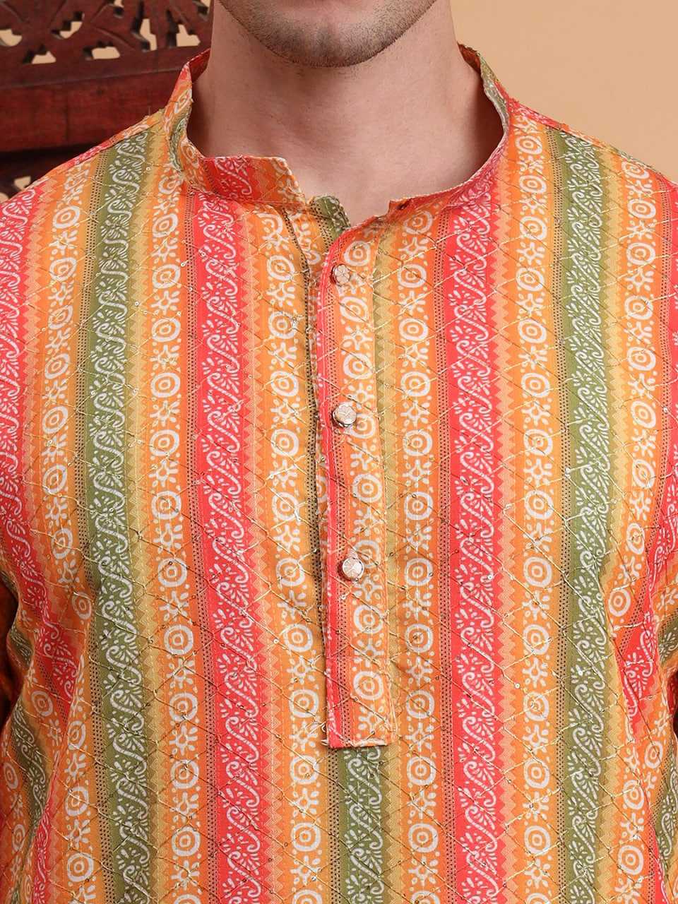 Men’s Striped Kurta for Wedding & Festive Wear | Ethnic Kurta for Men