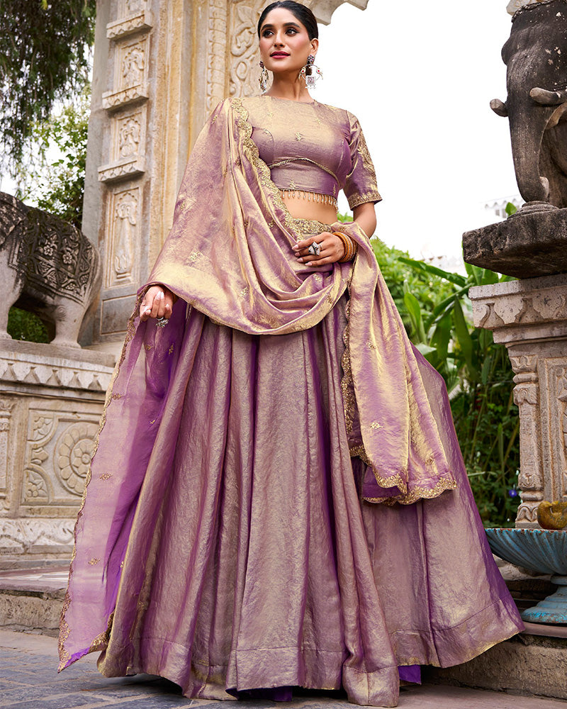 Lavender Color Fendi Pastel Lehenga Choli