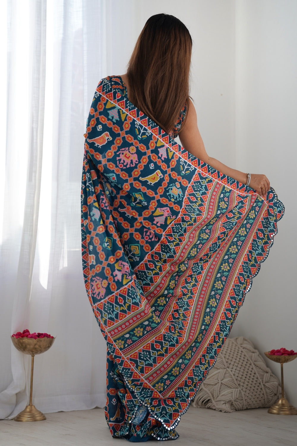 Elegant Bandhani Georgette Silk Saree 💫