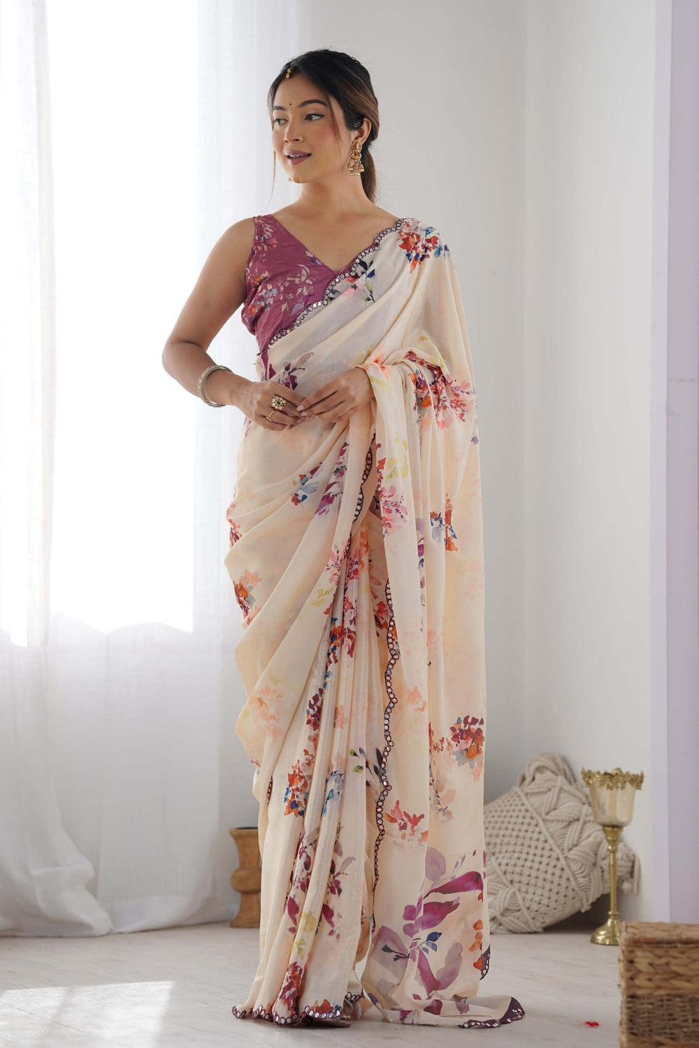 Elegant Bandhani Georgette Silk Saree 💫